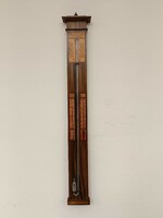 Antik fali higany csöves hőmérő barométer biedermeier francia felirattal 884 8560