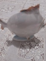 10X10 cm luster glazed porcelain fish. Age: 1950-1960. Marked, maker: drasche
