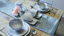 50 Shades of gray 10-piece modern design porcelain tableware for 2 people