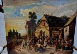 Many figures - Flemish painting