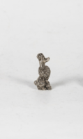 Ezüst miniatűr pudli figura