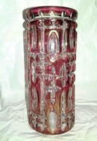Rustic retro thick cast colored glass vase