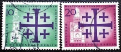 Bb215-6p / Germany - Berlin 1961 Lutheran Synod set of stamps stamped