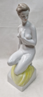 Hollóháza large hand-painted porcelain female nude figure in perfect condition 30 cm