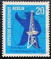 Bb232p / Germany - Berlin 1963 radio exhibition stamp stamped