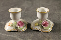 Pair of German porcelain candle holders 484