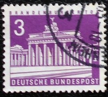 Bb231p / Germany - Berlin 1963 Berlin cityscapes stamp sealed