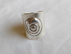 Wide silver ring