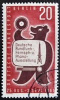 Bb217p / Germany - Berlin 1961 radio exhibition stamp sealed