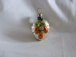 Old glass Christmas tree decoration - oak leaf!