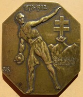 Jubilee plaque 1872-1922. Rk monogram 48x41