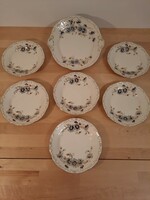 Cornflower zsolnay cake set for 6 people