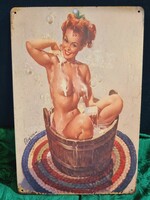 Csajos dekorációs  Vintage fém tábla ÚJ! (14)
