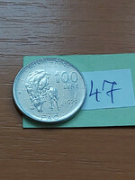 Italy 100 lira 1979 r, f.A.O. Cows, stainless steel, fao 47