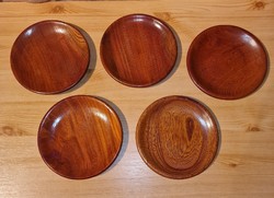 A rare wooden coffee and cake plate