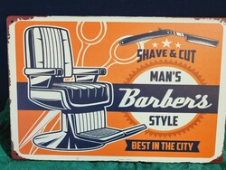 Barber Shop  Vintage fém tábla ÚJ! (54)