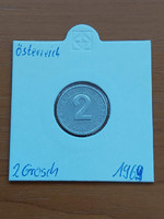 Austria 2 groschen 1969 alu. In a paper case