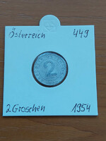 Austria 2 groschen 1954 alu. In a paper case