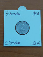 Austria 2 groschen 1976 alu. In a paper case