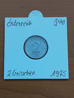 Austria 2 groschen 1975 alu. In a paper case