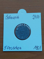 Austria 5 groschen 1961 zinc, in paper case