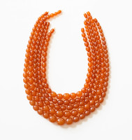 5 amber necklaces in one - retro jewelry