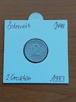 Austria 2 groschen 1983 alu. In a paper case