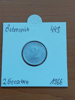 Austria 2 groschen 1966 alu. In a paper case