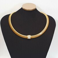 Original christian dior 18kt gold-plated omega necklace