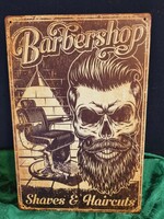 Barber Shop  Vintage fém tábla ÚJ! (57)