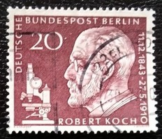 Bb191p / Germany - Berlin 1960 Robert Koch stamp stamped