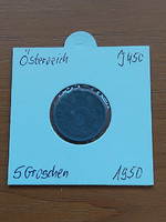 Austria 5 groschen 1950 zinc, in paper case