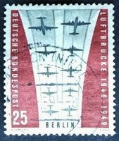 Bb188p / Germany - Berlin 1959 Berlin Bridge stamp stamped