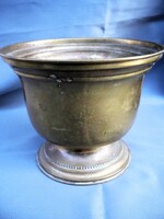 Brass flower pot with base
