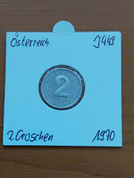 Austria 2 groschen 1970 alu. In a paper case