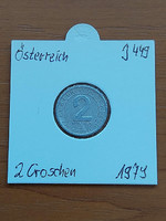Austria 2 groschen 1979 alu. In a paper case