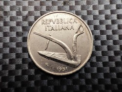 Italy 10 lira, 1951