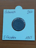 Austria 5 groschen 1965 zinc, in paper case