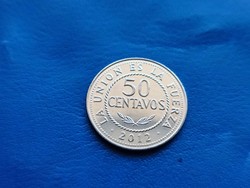 Bolivia 50 centavos 2012 unc! New text! Rare!