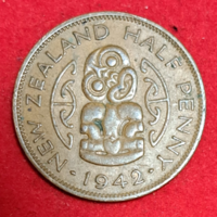 1942 Új-Zéland fél Penny (1614)