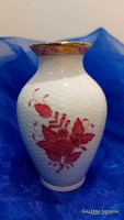 Herend purple appony pattern, porcelain vase.
