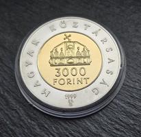 Államalapitás 1000 évfordulójára kiadott 3000ft BU érmét UNC