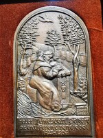 Timisoara Pelbar Franciscan monk, bronze plaque