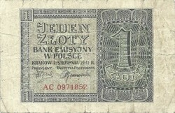 1 zloty 1941 Lengyelország 1.
