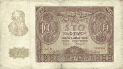 100 Zloty zlotych 1940 Poland 1.