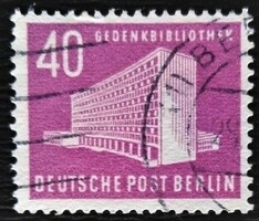 Bb123p / Germany - Berlin 1954 Berlin buildings stamp series 40 pf. Its value is sealed