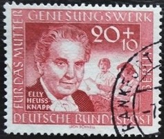 Bb178p / Germany - Berlin 1957 elly heuss-knapp stamp stamped