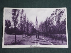 Képeslap,Postcard, Máriaremete templomhoz vezető út,látkép templom, 1930