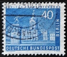 Bb150p / Germany - berlin 1958 berlin cityscapes stamp series 50 pf. Its value is sealed