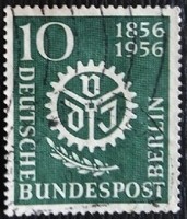 Bb138p / Germany - berlin 1956 engineering association stamp series 10 pf. Its value is sealed